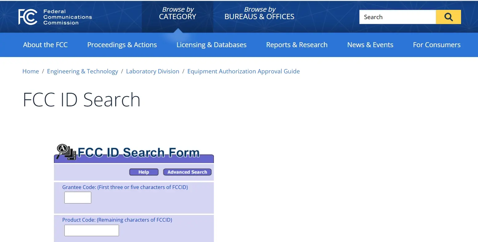 How to Search for an FCC ID?(图1)