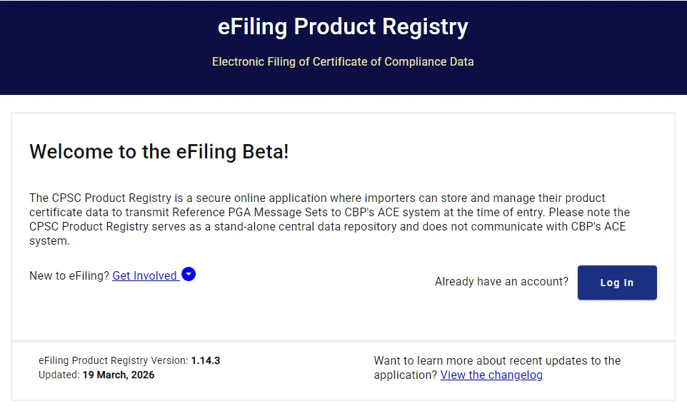 What is the U.S. CPSC eFiling System?